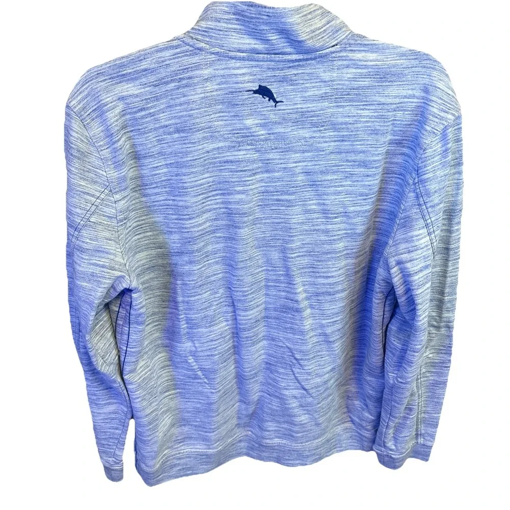 Tommy Bahama Mens 1/4 Zip Pullover Long Sleeve Shirt Medium Blue - Picture 6 of 6